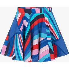 Blue Skirts Pucci Girls Blue Viscose Iride Print Skirt - Blue