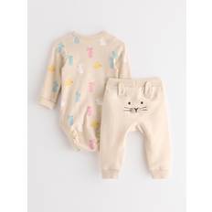 Lindex Barnkläder Lindex Set Body Trousers Back Focus E - Beige