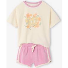 Purple Other Sets Children's Clothing Vertbaudet Terry Cloth T-Shirt & Shorts Set - Lilac