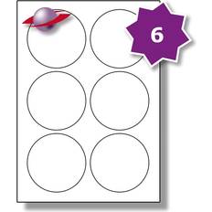 Label on sale Label Planet 6 Per Page Sheet 5 Sheets 30 Round Sticky Labels