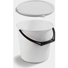 Vita Hinkar Nordiska Plast Hink Med Lock Vit 10 Liter 10L