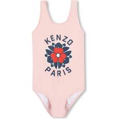 Pink Bathing Suits Kenzo Kids Girls Floral Logo Swimsuit - Pink Floral