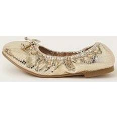 Gold Ballerinas Children's Shoes Monsoon Girls Foldable Ballet Flats - Gold