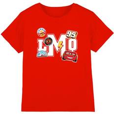 Bilar Barnkläder Disney Cars Childrens Kids LMQ Lightning McQueen T-Shirt - Red