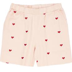 Copenhagen Colors Twill Heart Shorts Dusty Rose Berry Hea - Berry Hea