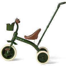Trehjulet cykel Stoy Vintage Trehjulssykkel Med Foreldrehåndtak Army Green