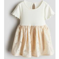 Recycled Materials Dresses H&M Baby Short-Sleeved Dress - Beige