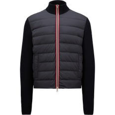 Moncler Padded Wool & Cashmere Zip-Up Cardigan - Bleu