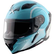 Axor SH890 Hunter Graphic Motorcycle Helmet - Blue/White