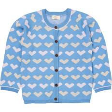 Copenhagen Colors Knitted Heart Cardigan - Sky Blue