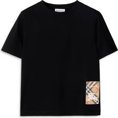 Burberry Check Label T-Shirt - Black