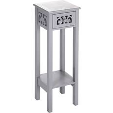 Wooden plant stand indoor Living and Home Grey Wooden Plant Stand with Drawer 31 x 78 x 11 cm