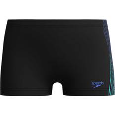 M Swim Shorts Speedo Boys' Plastisol Placement Aquashort - Black/Blue