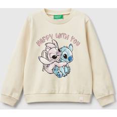 Organic Sweatshirts United Colors of Benetton Kids' Lilo & Stitch Sweatshirt - Ecru