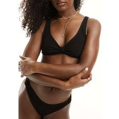 & Other Stories Bikini Tops & Other Stories Crinkle Triangle Knot Bikini Top Black