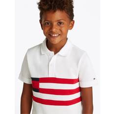 Tommy Hilfiger Polotrøjer Børnetøj Tommy Hilfiger Flag Colour Block Polo Ss - Hvid