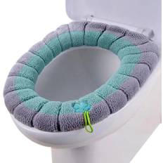 Green Toilet Seats HOD Home Toilet Seat Green Soft Warmer Washable Mat Cover