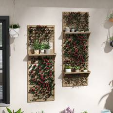 OutSunny Wall Mounted Plant Stands Set of 2