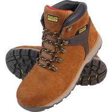 Brown Work Shoes Stanley Tools Mens FatMax Redmond Leather Safety Boots - Black