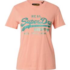 Superdry Unisex Tops Superdry Vintage Logo Rhinestone Slim T-Shirt - Pink