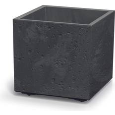 Betong - Svarta Krukor Prosperplast Blomkruka Sierra Square Beton Effect Svart Betong