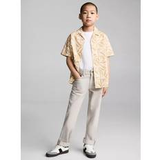 Yellow Shirts Mango Kids' Kondo Tropical Print Shirt - Dark Yellow
