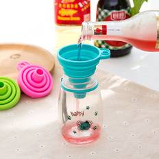 Trattar Grandado Silicone Folding Food Grade Telescopic Long Neck Pink Funnel