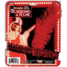 Silver Accessories Rubies Ladies 1920s Sequin Flapper Headband Red