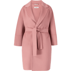 Arona Belted Wool Wrap Coat - Blush Pink