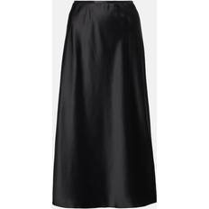 Dam - Silke/Siden Kjolar Max Mara Carnet Silk Satin Midi Skirt - Blue