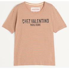 Valentino Striped Cotton T-Shirt - Orange