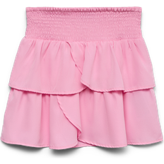 Dam - Rosa Kjolar Vero Moda Hög Midja Kort Kjol - Bonbon