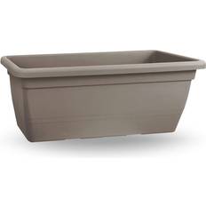 Vasi, Piante e Coltivazione Fioriera Rettangolare in Plastica Vaso da Giardino 100 cm Marrone Scuro