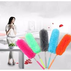 Dammvippor Grandado Adjustable Stretch Extend Microfiber Feather Duster Furniture Dust Brush Gray