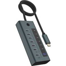 UK IB-HUB1457-C31 Hub 6x USB 3.2 Gen2 Type-C 1x USB Type-C 20W PD
