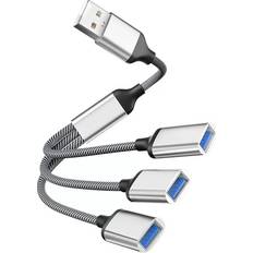 INF 3-Ports USB Hub Splitter Adapter