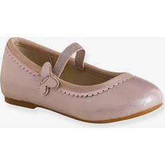 Pink Ballerinas Vertbaudet Glittery Ballerina Pumps for Girls - Pale Pink