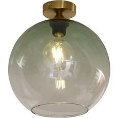 QAZQA Grøn Pendler QAZQA Art Deco Loftslampe Messing Grønt Glas Pendel