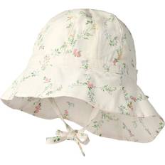 6-9M Bucket Hats Children's Clothing Wheat Sonnenhut - Chloe - Ivory Karierte Blumen
