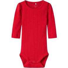Röda Bodys Barnkläder Name It Nbfdagnes LS Body - Kinesisk Röd