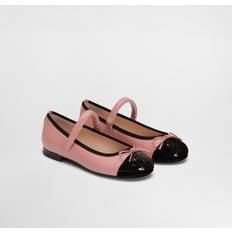 Pink Ballerinas Dolce & Gabbana Girls Leather Pumps Pink/Black