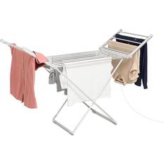 Winged Heated Airer Metallic UK Plug 230w - Silver