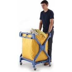 Cleaning Trolleys GPC Folding Laundry Trolley 70kg Blue Yellow