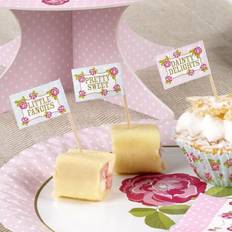 Table Decorations Neviti Vintage Rose Cupcake Picks 20 pcs