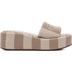 Grå Sandaler med hæl Fendi Brun Sunshine Sandaler Slip-On Platform - Brun
