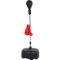 Arti Marziali Homcom Punching Ball Sacco Boxe da Terra con Guantoni Inclusi 48 cm x 136 cm