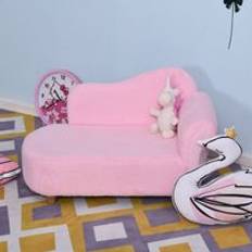 Pink Sofas Kid's Room Homcom Childrens Princess Chaise Lounge Sofa Pink