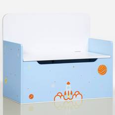 Blue Storage Benches ZONEKIZ Kids 2 in 1 Blue Storage Bench 60 x 30 x 50 cm