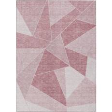 Homeroots Ivory 60 x 36 L Area Rug Blush Pink Geometric Washable