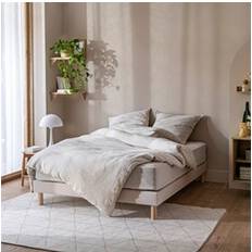 Cache Sommiers Cache-Sommier Coton Jersey 160x190 Cache Sommier Beige